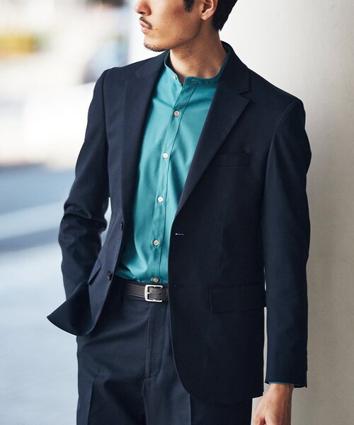EDIFICE（エディフィス）の「C/F シャークスキン 2ボタン ジャケット【セットアップ着用可】（テーラードジャケット・メンズ・チャコールグレー/ブラウン/ベージュ/ネイビー・LARGE/SMALL/MEDIUM/X-LARGE）」の4枚目の写真