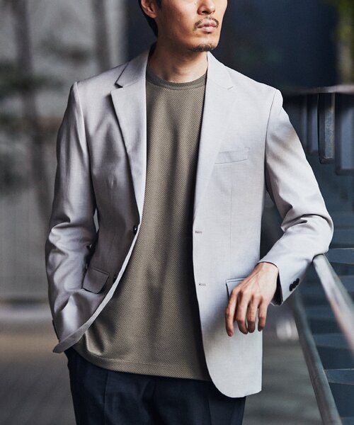 EDIFICE（エディフィス）の「C/F シャークスキン 2ボタン ジャケット【セットアップ着用可】（テーラードジャケット・メンズ・チャコールグレー/ブラウン/ベージュ/ネイビー・LARGE/SMALL/MEDIUM/X-LARGE）」の10枚目の写真