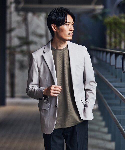 EDIFICE（エディフィス）の「C/F シャークスキン 2ボタン ジャケット【セットアップ着用可】（テーラードジャケット・メンズ・チャコールグレー/ブラウン/ベージュ/ネイビー・LARGE/SMALL/MEDIUM/X-LARGE）」の11枚目の写真