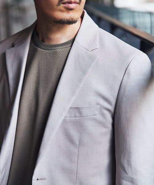 EDIFICE（エディフィス）の「C/F シャークスキン 2ボタン ジャケット【セットアップ着用可】（テーラードジャケット・メンズ・チャコールグレー/ブラウン/ベージュ/ネイビー・LARGE/SMALL/MEDIUM/X-LARGE）」の12枚目の写真