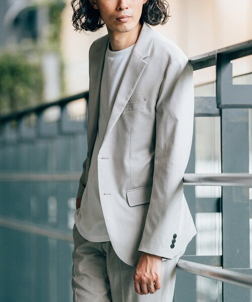 EDIFICE（エディフィス）の「C/F シャークスキン 2ボタン ジャケット【セットアップ着用可】（テーラードジャケット・メンズ・チャコールグレー/ブラウン/ベージュ/ネイビー・LARGE/SMALL/MEDIUM/X-LARGE）」の15枚目の写真
