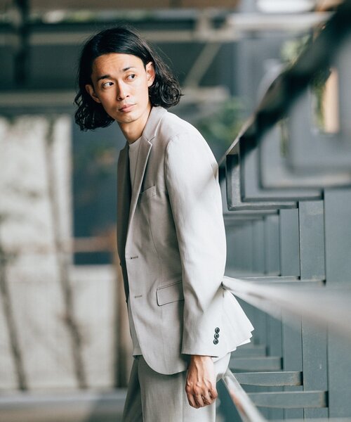 EDIFICE（エディフィス）の「C/F シャークスキン 2ボタン ジャケット【セットアップ着用可】（テーラードジャケット・メンズ・チャコールグレー/ブラウン/ベージュ/ネイビー・LARGE/SMALL/MEDIUM/X-LARGE）」の16枚目の写真