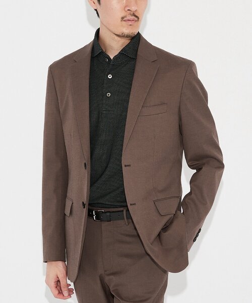 EDIFICE（エディフィス）の「C/F シャークスキン 2ボタン ジャケット【セットアップ着用可】（テーラードジャケット・メンズ・チャコールグレー/ブラウン/ベージュ/ネイビー・LARGE/SMALL/MEDIUM/X-LARGE）」の22枚目の写真