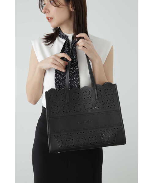 JILL STUART(ジルスチュアート)の「◆プレイフルトートバッグ(トートバッグ・レディース・ホワイト/ブラック・フリ-)」の3枚目の写真