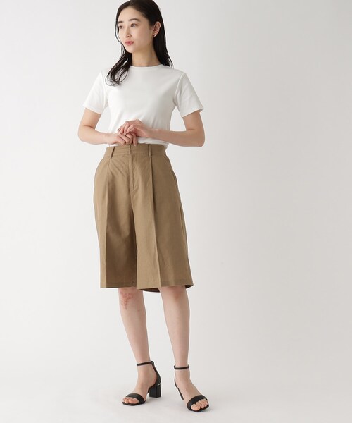 OPAQUE.CLIP(オペークドットクリップ)の「◆【大草直子さんコラボ】クルーネックTシャツ(Tシャツ/カットソー・レディース・ブラック/ベビーピンク/ホワイト系その他3/ホワイト系・36/38/40)」の12枚目の写真