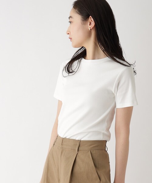 OPAQUE.CLIP(オペークドットクリップ)の「◆【大草直子さんコラボ】クルーネックTシャツ(Tシャツ/カットソー・レディース・ブラック/ベビーピンク/ホワイト系その他3/ホワイト系・36/38/40)」の16枚目の写真