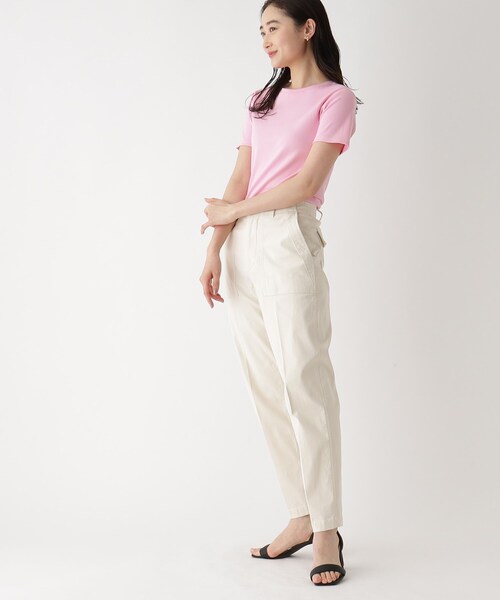 OPAQUE.CLIP(オペークドットクリップ)の「◆【大草直子さんコラボ】クルーネックTシャツ(Tシャツ/カットソー・レディース・ブラック/ベビーピンク/ホワイト系その他3/ホワイト系・36/38/40)」の22枚目の写真