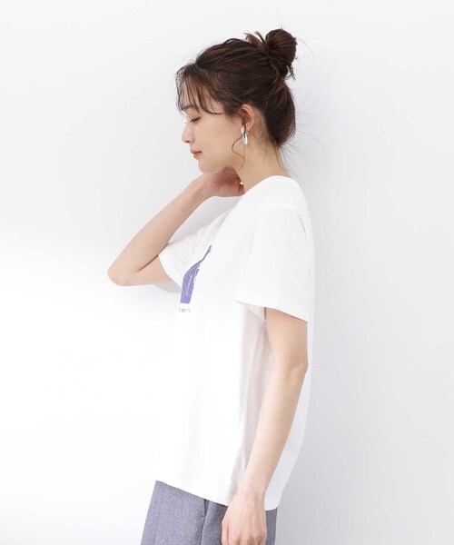 N.(N. Natural Beauty Basic)(エヌエヌナチュラルビューティーベーシック)の「プリントTシャツ(Tシャツ/カットソー・レディース・ホワイト/ベージュ・MEDIUM)」の11枚目の写真