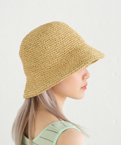 WHIMSIC(ウィムジック)の「【UNISEX】ハンドニッティングペーパーハット(ハット・メンズ・ブラック/ベージュ/アイボリー・FREE)」の3枚目の写真