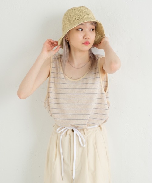 WHIMSIC(ウィムジック)の「【UNISEX】ハンドニッティングペーパーハット(ハット・メンズ・ブラック/ベージュ/アイボリー・FREE)」の5枚目の写真