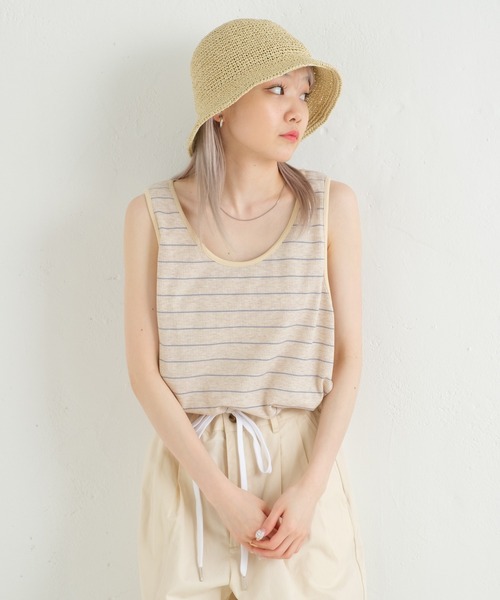 WHIMSIC(ウィムジック)の「【UNISEX】ハンドニッティングペーパーハット(ハット・メンズ・ブラック/ベージュ/アイボリー・FREE)」の6枚目の写真