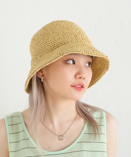 WHIMSIC(ウィムジック)の「【UNISEX】ハンドニッティングペーパーハット(ハット・メンズ・ブラック/ベージュ/アイボリー・FREE)」の10枚目の写真