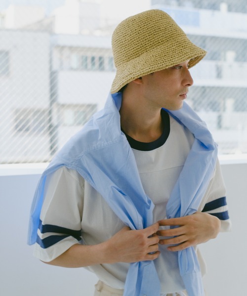 WHIMSIC(ウィムジック)の「【UNISEX】ハンドニッティングペーパーハット(ハット・メンズ・ブラック/ベージュ/アイボリー・FREE)」の12枚目の写真