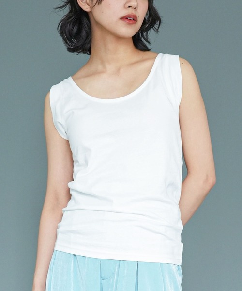 mili an deni(ミリアンデニ)の「脇汗防止タンクトップ(タンクトップ・レディース・アッシュグレー/ブラック/オフホワイト/ダークグレー・M/L/LL)」の1枚目の写真