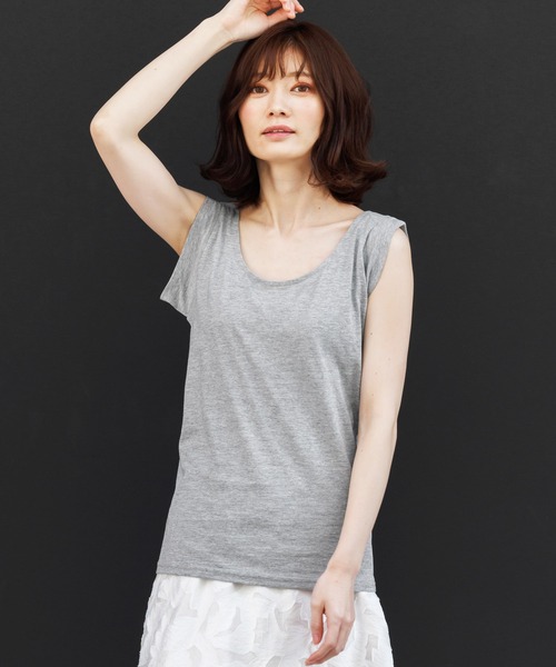 mili an deni(ミリアンデニ)の「脇汗防止タンクトップ(タンクトップ・レディース・アッシュグレー/ブラック/オフホワイト/ダークグレー・M/L/LL)」の3枚目の写真