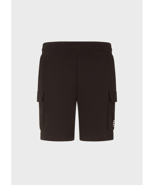 EMPORIO ARMANI EA7（エンポリオアルマーニイーエーセブン）の「【エンポリオ アルマーニ EA7】7 Lines カーゴバミューダパンツ 再生コットン製（カーゴパンツ・メンズ・ホワイト/ブラック・LARGE/MEDIUM/SMALL/X-LARGE/X-SMALL）」の5枚目の写真