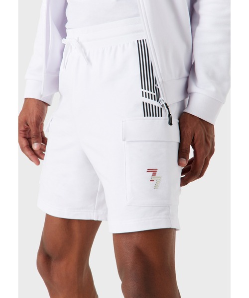 EMPORIO ARMANI EA7（エンポリオアルマーニイーエーセブン）の「【エンポリオ アルマーニ EA7】7 Lines カーゴバミューダパンツ 再生コットン製（カーゴパンツ・メンズ・ホワイト/ブラック・LARGE/MEDIUM/SMALL/X-LARGE/X-SMALL）」の6枚目の写真