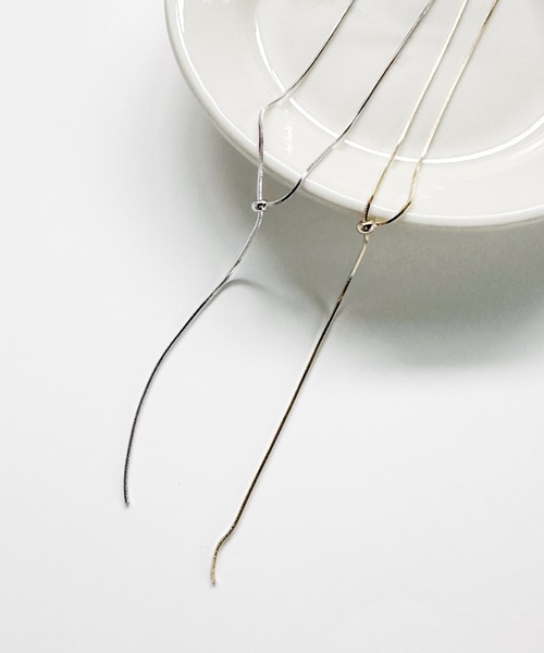 iso（イソ）の「Y字スライダーボウタイネックレス（ネックレス・レディース・シルバー/ゴールド・FREE）」の11枚目の写真