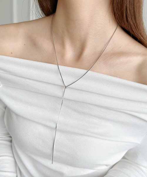 iso（イソ）の「Y字スライダーボウタイネックレス（ネックレス・レディース・シルバー/ゴールド・FREE）」の19枚目の写真