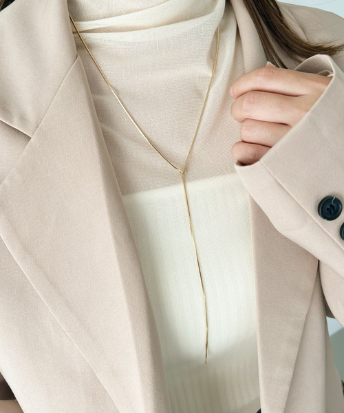 iso（イソ）の「Y字スライダーボウタイネックレス（ネックレス・レディース・シルバー/ゴールド・FREE）」の7枚目の写真