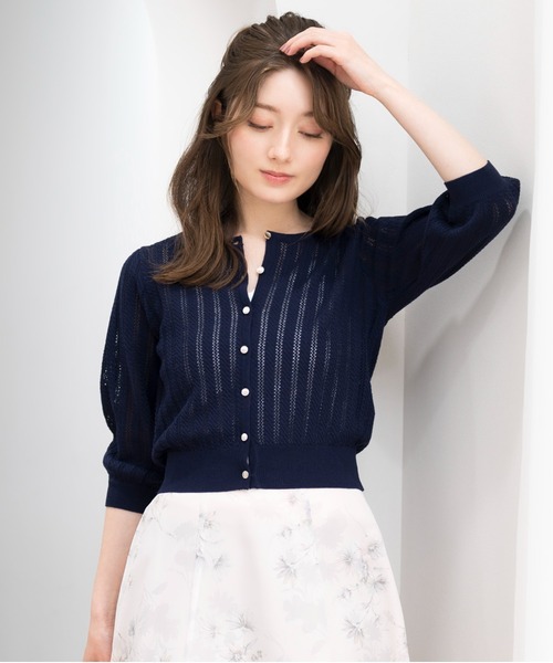 MISCH MASCH（ミッシュマッシュ）の「□2023春夏新作□透かし編み丸首