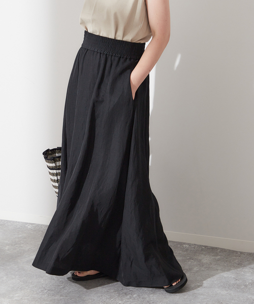 journal standard L'essage（ジャーナルスタンダードレサージュ）の「NAIA TWILL フレアスカート（スカート・レディース・ベージュ/ブラック/ブルー・38/36）」の6枚目の写真