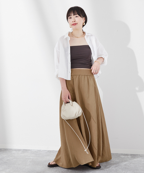 journal standard L'essage（ジャーナルスタンダードレサージュ）の「NAIA TWILL フレアスカート（スカート・レディース・ベージュ/ブラック/ブルー・38/36）」の13枚目の写真