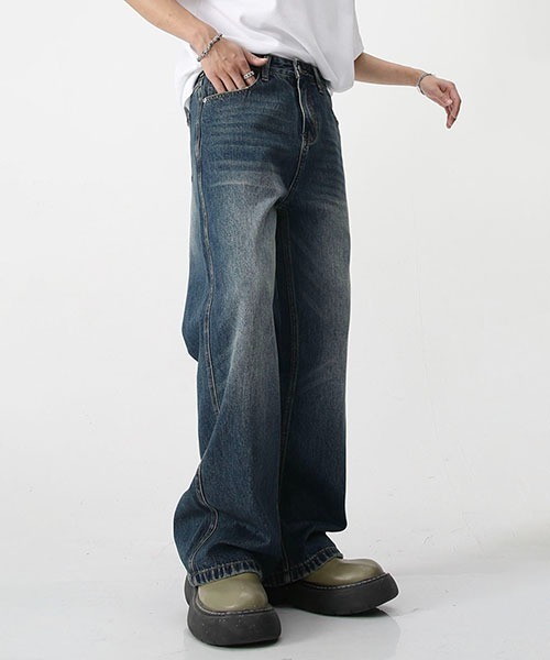 80s90s blueway crush バギーパンツ　バルーンパンツ Starting Over ジーンズ 12oz DENIM OVER-DIE BAGGY PANTS
