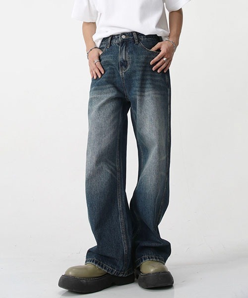 WESTBOY（ウエストボーイ）の「ルーズバギーウォッシュドデニムパンツ/セミワイドデニムパンツ フェード WO23S3PT08【WB ORIGINALS】（デニムパンツ・メンズ・ブルー・L/M/XL）」の10枚目の写真