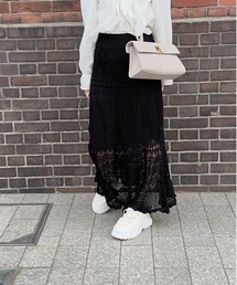 openwork  knit skirt/オープンワークニットスカート