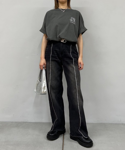 WHO'S WHO gallery（フーズフーギャラリー）の「COOPER FACTドミノフォトビッグTEE（Tシャツ/カットソー・レディース・ホワイト/チャコールグレー/ブラック・FREE）」の16枚目の写真