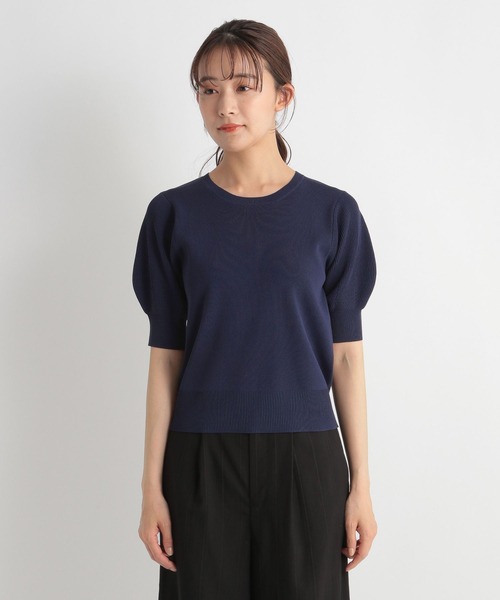 Andemiu(アンデミュウ)の「バックボタンパフニット961853(ニット/セーター・レディース・ネイビー/キャメル/グリーン/アイボリー・FREE)」の20枚目の写真