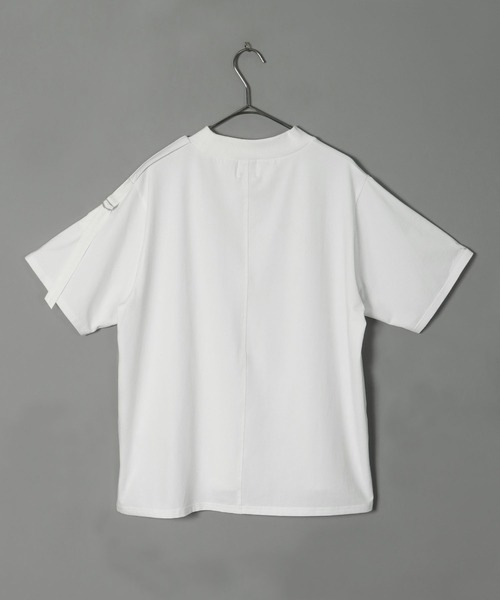 &g'aime(アンジェム)の「【&g’aime】ショルダーベルト半袖Tシャツ(Tシャツ/カットソー・レディース・ホワイト/グレイッシュベージュ/ブラック・FREE)」の9枚目の写真