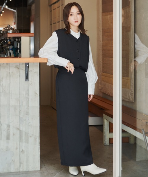 美品⭐︎アントマリーズ×田中里奈さん ノーカラーツイードオーバージャケット 9/22(Fri) 12:00pm発売開始！ ______ AUNT MARIE'S × Rina