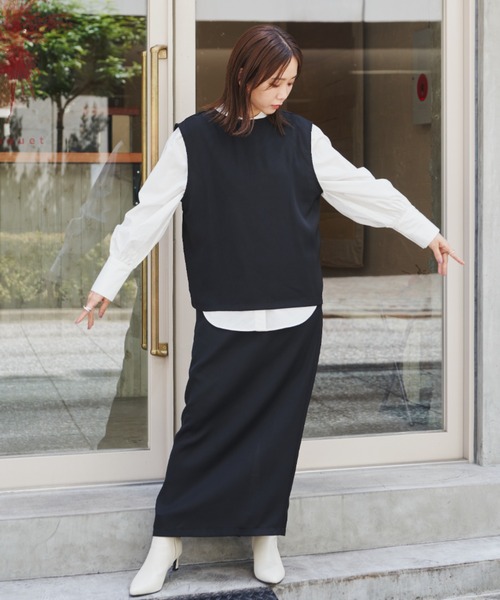 美品⭐︎アントマリーズ×田中里奈さん ノーカラーツイードオーバージャケット Aunt Marie's（アントマリーズ）の「田中里奈さんコラボ/ノー