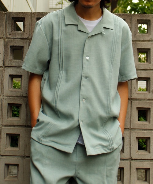 ALWAYS GOOD TIME（オルウェイズグッドタイム）の「【BAEXFATE】テックリネン半袖キューバシャツ（シャツ/ブラウス・メンズ・ナチュラル/チャコールグレー/サックスブルー・M/L）」の3枚目の写真