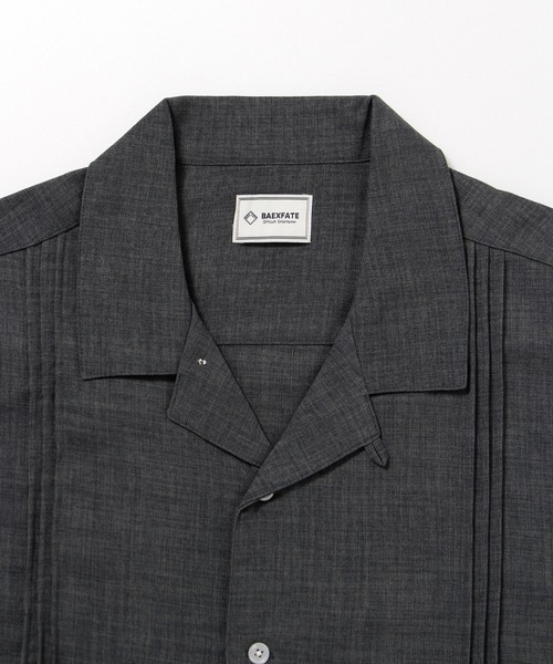 ALWAYS GOOD TIME（オルウェイズグッドタイム）の「【BAEXFATE】テックリネン半袖キューバシャツ（シャツ/ブラウス・メンズ・ナチュラル/チャコールグレー/サックスブルー・M/L）」の6枚目の写真