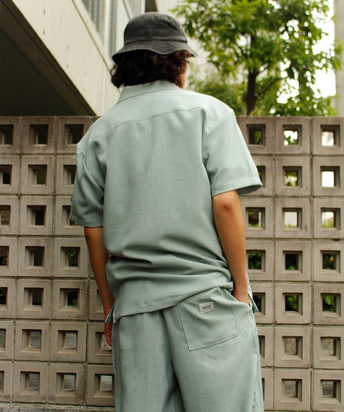 ALWAYS GOOD TIME（オルウェイズグッドタイム）の「【BAEXFATE】テックリネン半袖キューバシャツ（シャツ/ブラウス・メンズ・ナチュラル/チャコールグレー/サックスブルー・M/L）」の14枚目の写真