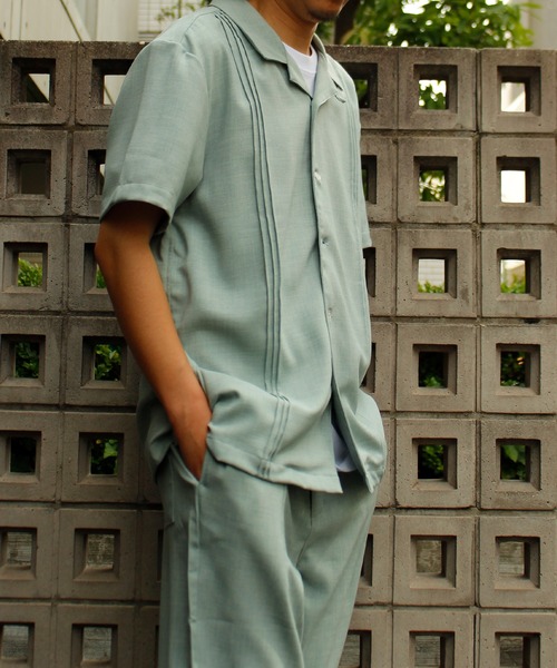 ALWAYS GOOD TIME（オルウェイズグッドタイム）の「【BAEXFATE】テックリネン半袖キューバシャツ（シャツ/ブラウス・メンズ・ナチュラル/チャコールグレー/サックスブルー・M/L）」の15枚目の写真