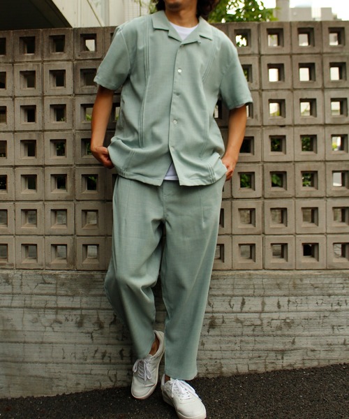 ALWAYS GOOD TIME（オルウェイズグッドタイム）の「【BAEXFATE】テックリネン半袖キューバシャツ（シャツ/ブラウス・メンズ・ナチュラル/チャコールグレー/サックスブルー・M/L）」の16枚目の写真