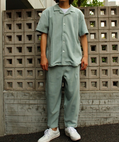 ALWAYS GOOD TIME（オルウェイズグッドタイム）の「【BAEXFATE】テックリネン半袖キューバシャツ（シャツ/ブラウス・メンズ・ナチュラル/チャコールグレー/サックスブルー・M/L）」の17枚目の写真