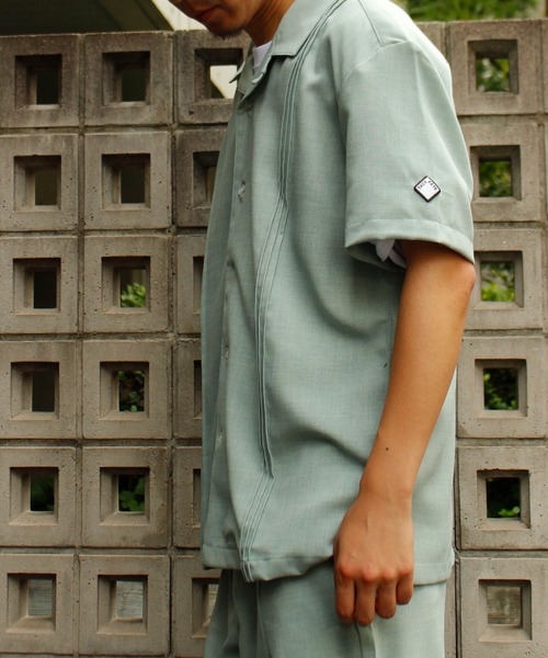 ALWAYS GOOD TIME（オルウェイズグッドタイム）の「【BAEXFATE】テックリネン半袖キューバシャツ（シャツ/ブラウス・メンズ・ナチュラル/チャコールグレー/サックスブルー・M/L）」の13枚目の写真