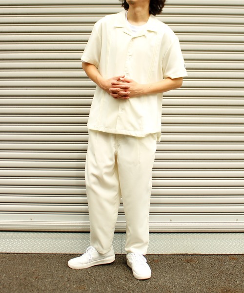 ALWAYS GOOD TIME（オルウェイズグッドタイム）の「【BAEXFATE】テックリネン半袖キューバシャツ（シャツ/ブラウス・メンズ・ナチュラル/チャコールグレー/サックスブルー・M/L）」の19枚目の写真