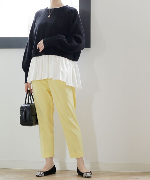 新品 ナノユニバース ストレッチ テーパード パンツ 定価14850円 38 WEB限定】【骨格ストレート】ストレッチテーパードパンツ