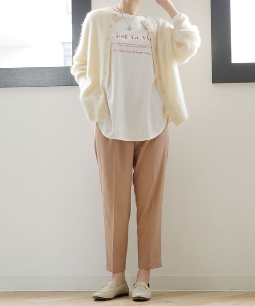 NANO universe(ナノユニバース)の「【WEB限定】【骨格ストレート】ストレッチテーパードパンツ(その他パンツ・レディース・ブルーグリーン/ブラック/ライトベージュ/ピンク系その他/ライトイエロー/ネイビー/ダークベージュ・マルチサイズ)」の3枚目の写真