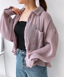 AS KNOW AS plus | 〇ダブルポケットゆるりシアーシャツ(シャツ/ブラウス)