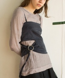 leinwande（ラインヴァンド）の「Sheer Linen Top（シャツ