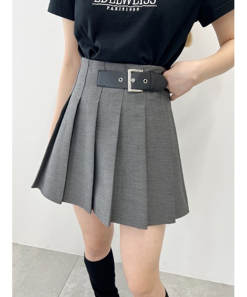 PHILLY（フィリー）の「【PHILLY】ベルトデザインプリーツスカート（スカート・レディース・ブラック/グレー/ブラウン・FREE）」の16枚目の写真