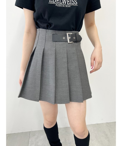 PHILLY（フィリー）の「【PHILLY】ベルトデザインプリーツスカート