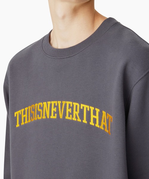 thisisneverthat(ディスイズネバーザット)の「Arch-Logo Crewneck(スウェット・メンズ・グレー/モスグリーン/ヘザーグレー/ネイビー/ブラック・XL/L/S/M)」の17枚目の写真